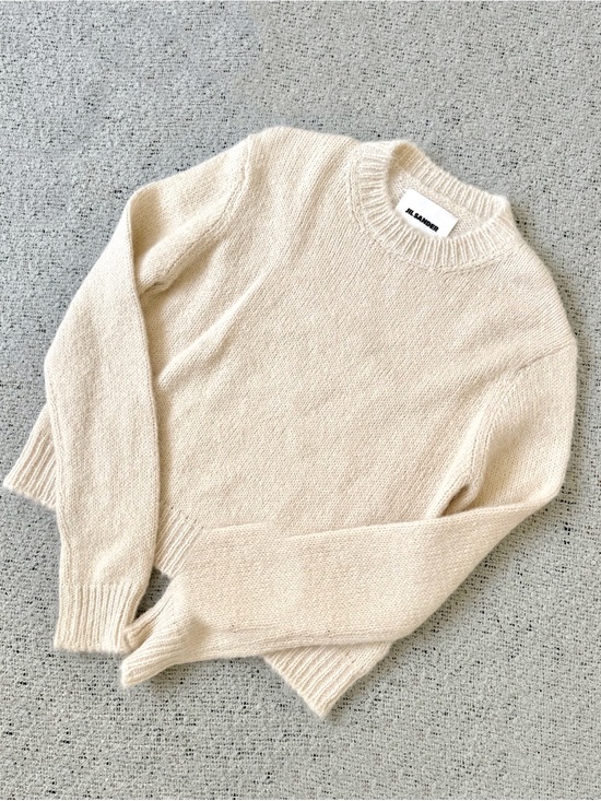 Jil Sander Sweaters - Jil Sander Beige Crewneck Knit Sweater Size 10